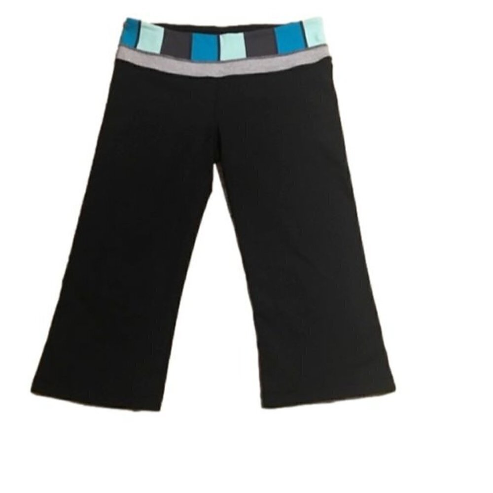 Lululemon Athletica Women’s Reversible Wunder Under Cropped Leggings Black Sz 8